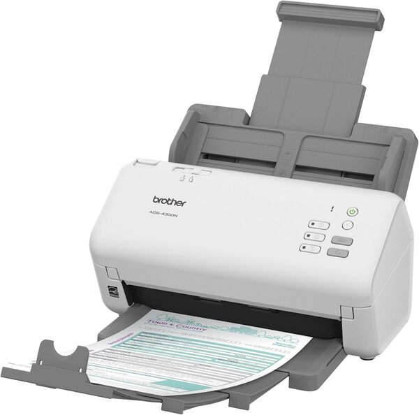 BROTHER ADS-4300N Scanner ADF 600 x 600 DPI A4 Noir, Blanc