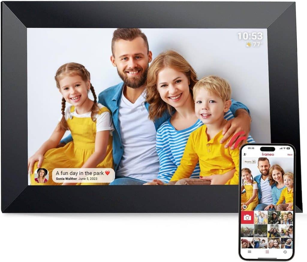 Test du cadre photo numérique Frameo VESWWE 10, 1 pouces WiFi