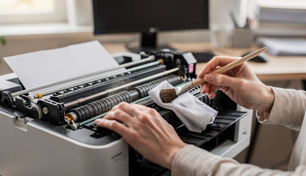 Entretenir les rouleaux et le bac papier