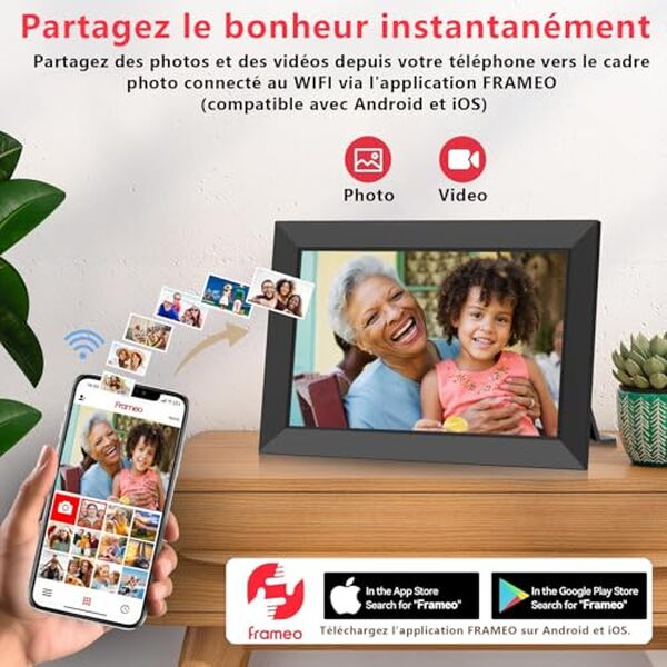 Découvrez notre test détaillé du cadre photo numérique Frameo 32Go WiFi 10, 1 pouces : un allié pour vos souvenirs numériques avec sa connexion WiFi, ses fonctionnalités intuitives et son design moderne.