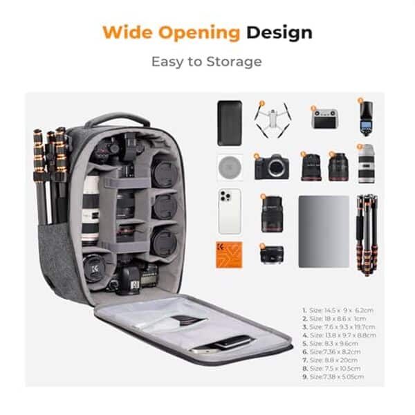 Découvrez notre test complet sur le sac à dos photo K&F Concept, équipé d'un compartiment pour ordinateur et d'une housse de pluie. Idéal pour les photographes exigeants en quête de rangement sécurisé et pratique, même sous la pluie.