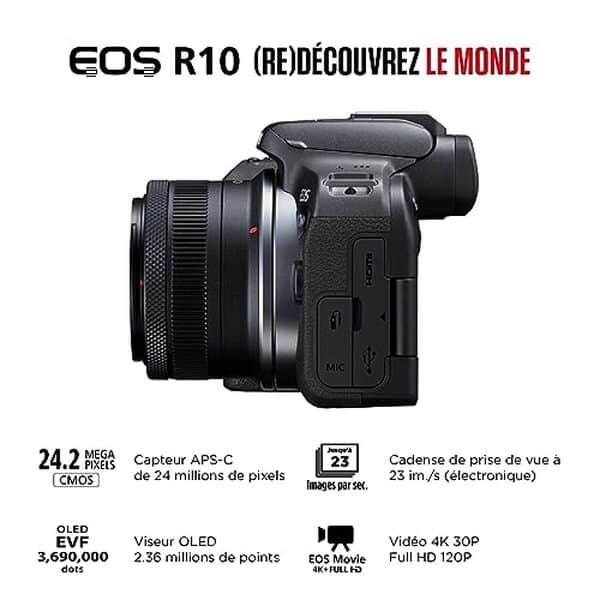 Découvrez notre analyse approfondie du canon EOS R10 hybride. Ses performances avec l'objectif RF-S 18-45mm vous surprendront, idéal pour les photographes passionnés.