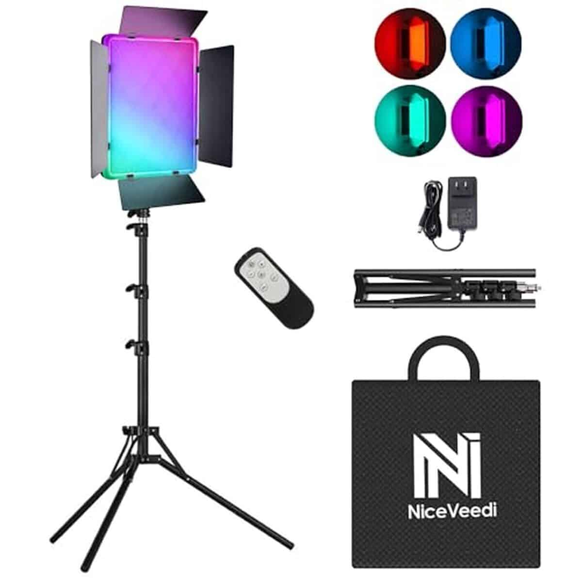 Test du Niceveedi Lumiere Photo RGB 15 inch : éclairage studio 40W puissant et polyvalent
