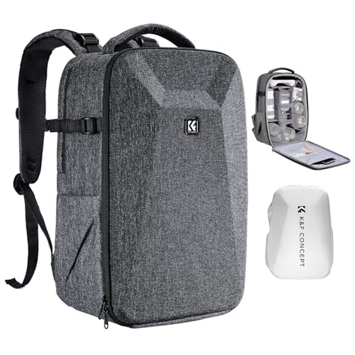 Test : sac photo K&F Concept rigide avec compartiment ordinateur et housse de pluie