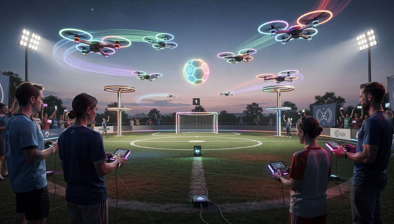 Drone Soccer : fusion du football, du quidditch et des drones