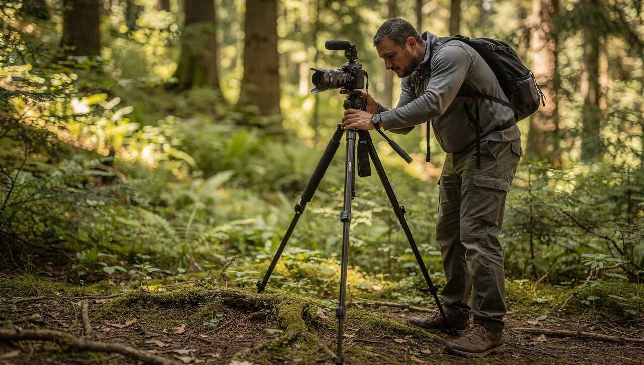 Hauteur et stabilit&eacute; du tr&eacute;pied