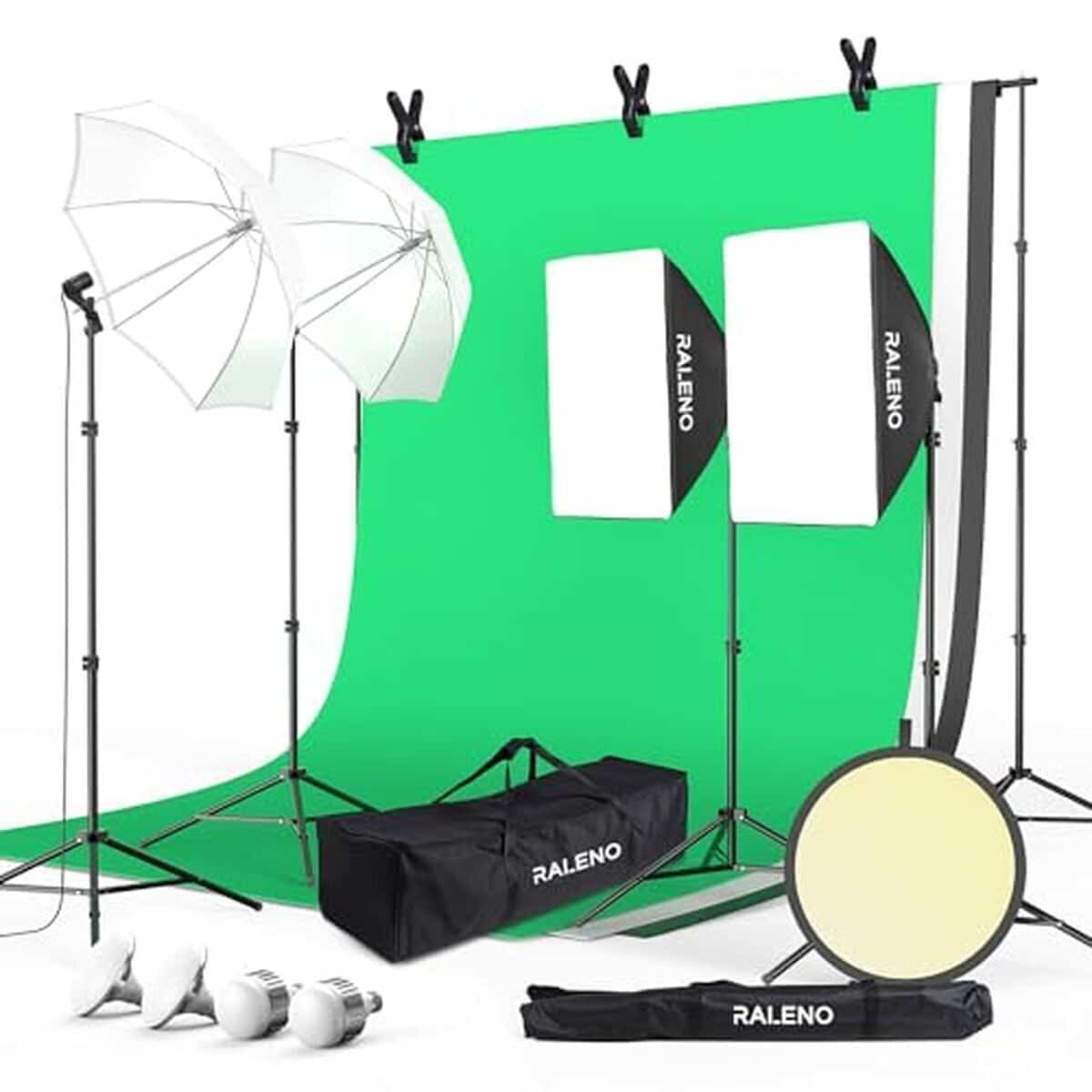 Test du kit photo studio RALENO : support 2, 6 m et accessoires complets