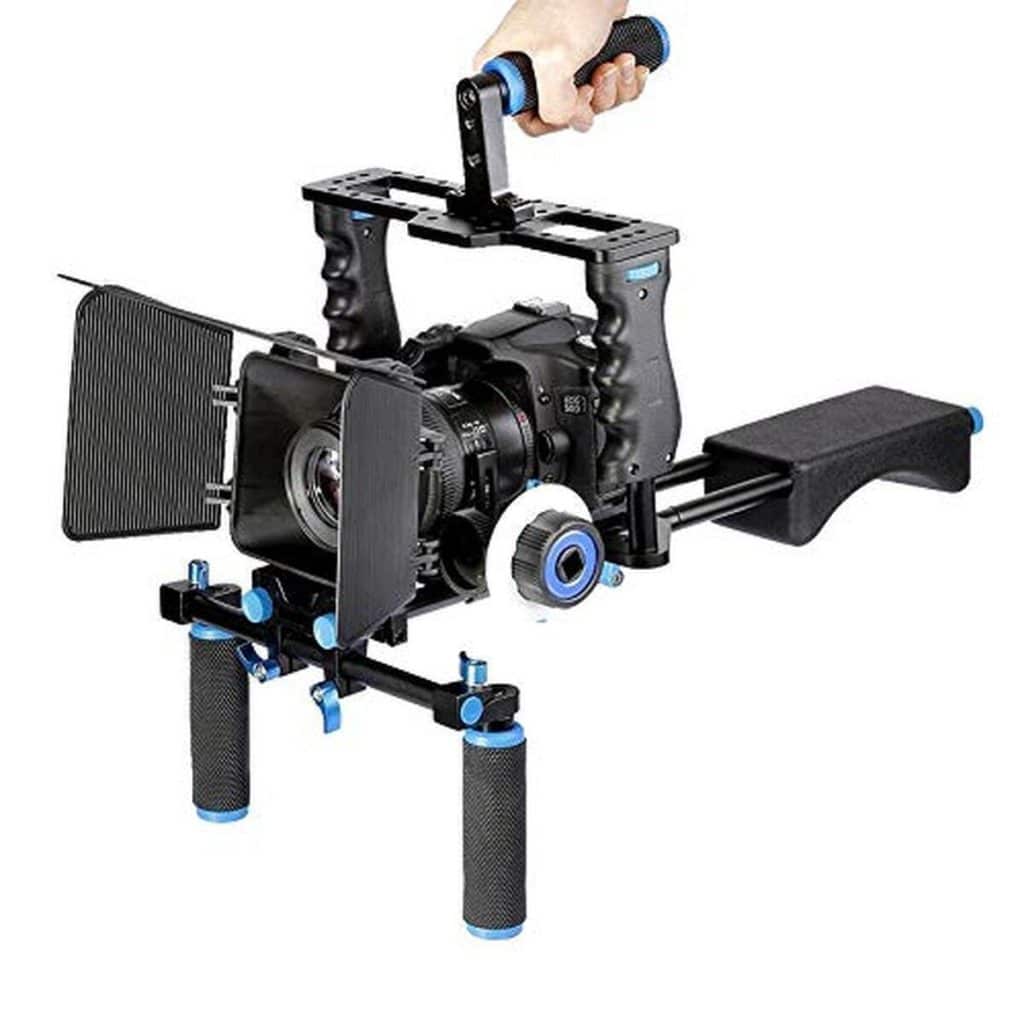 Test du kit professionnel : stabilisateur d'épaule et cage pour reflex numérique