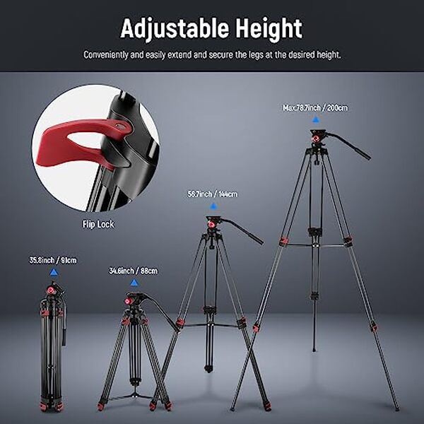Découvrez le trépied vidéo Neewer 200cm : analyse de sa robustesse, fluidité et performance pour des prises de vue professionnelles