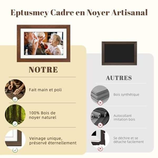 Découvrez le cadre photo numérique eptusmey avec écran HD et partage WiFi. Test complet sur sa qualité d'affichage, ses fonctionnalités de partage et son utilisation. Idéal pour les amateurs de photographie souhaitant partager leurs souvenirs facilement.