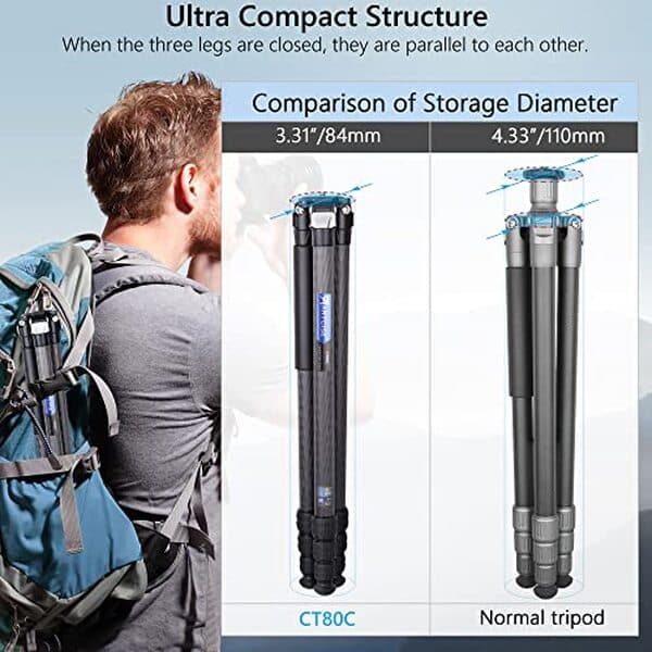 Découvrez notre test complet du trépied compact ARTCISE CT80C en fibre de carbone, combinant robustesse et légèreté pour vos aventures photographiques.