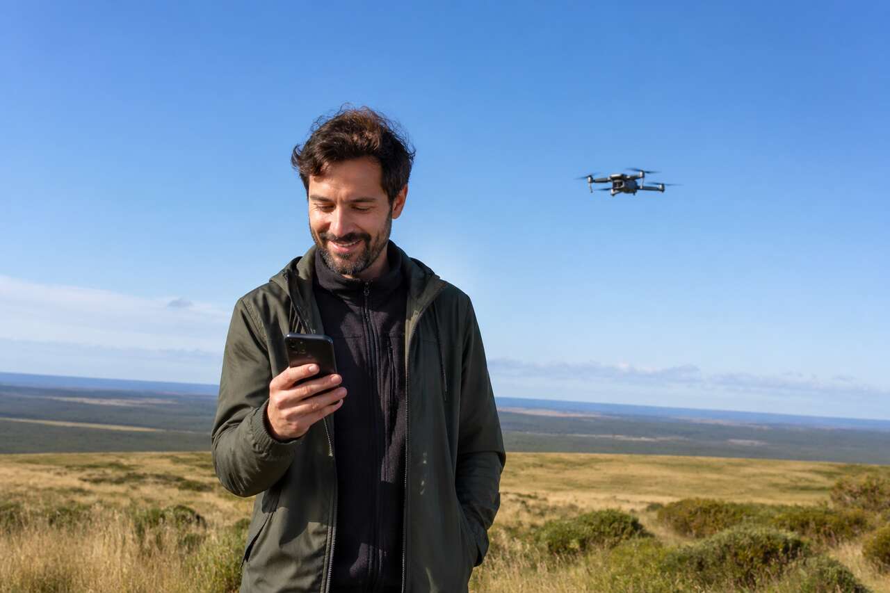 Recours &agrave; la fonction &laquo; find my drone &raquo; de dji