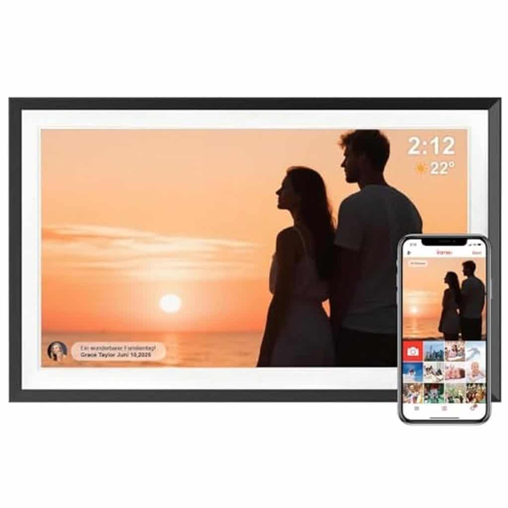 Test du cadre photo numérique WiFi : écran 15, 6 pouces et 32 Go de mémoire