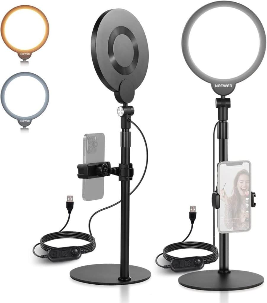 Test : anneaux lumineux Neewer Basics 7 pouces 10W