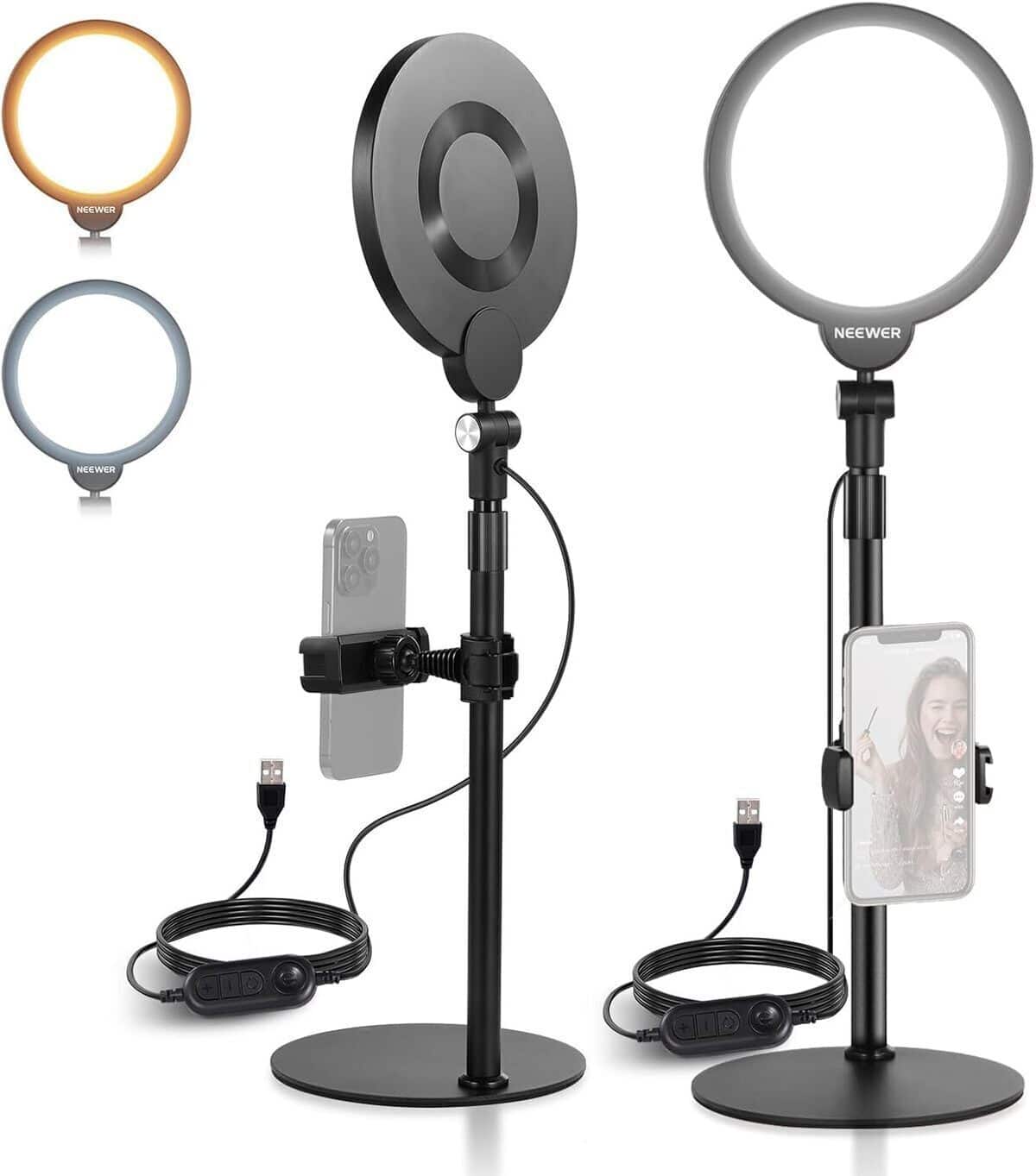 Test : anneaux lumineux Neewer Basics 7 pouces 10W