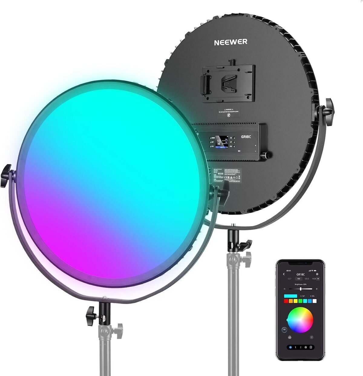 Test : lampe vidéo Neewer Gr18c Rgb 65w