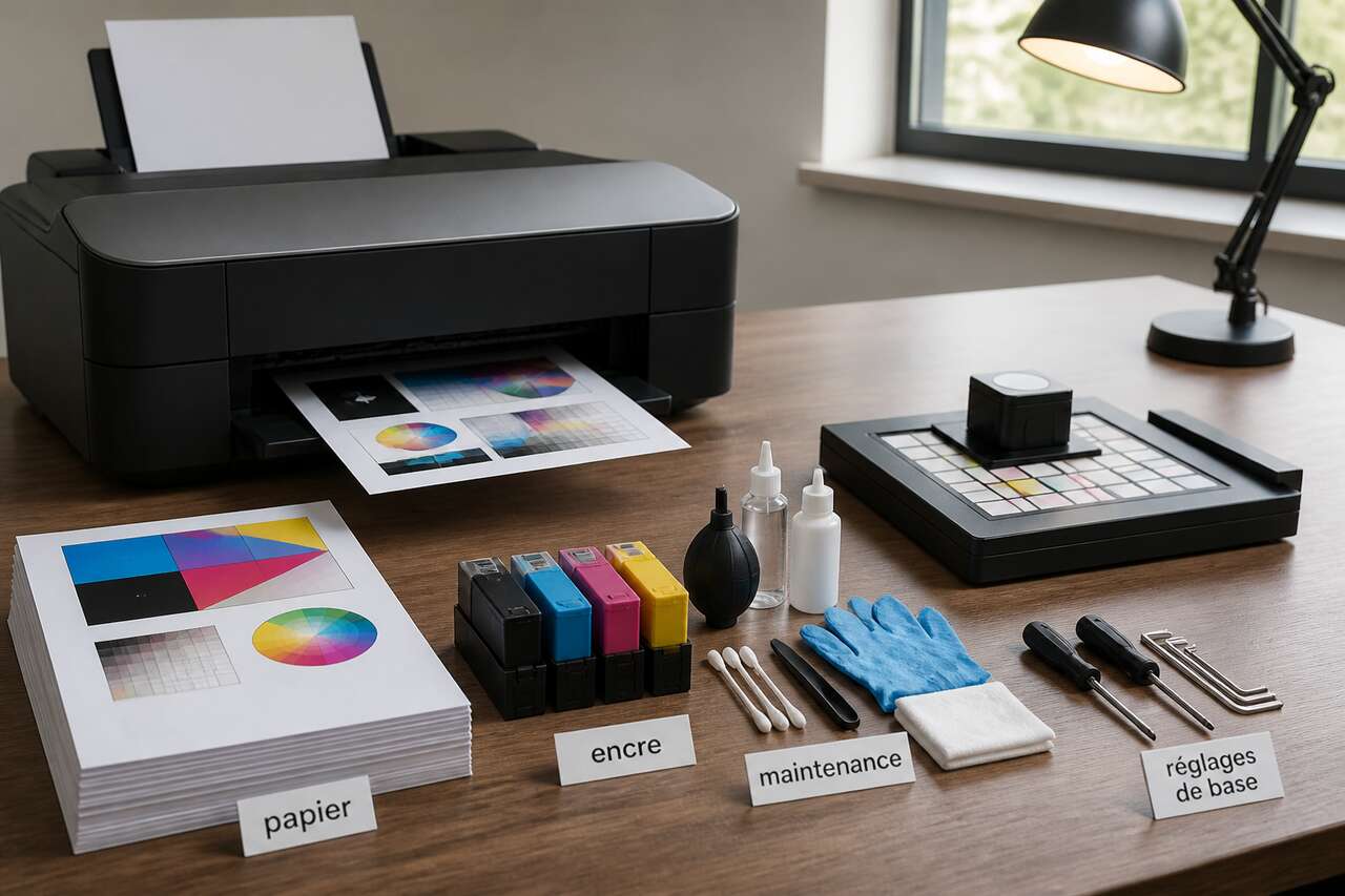 Les prérequis avant de calibrer : papier, encre, maintenance et réglages de base Les prérequis avant de calibrer : papier, encre, maintenance et réglages de base