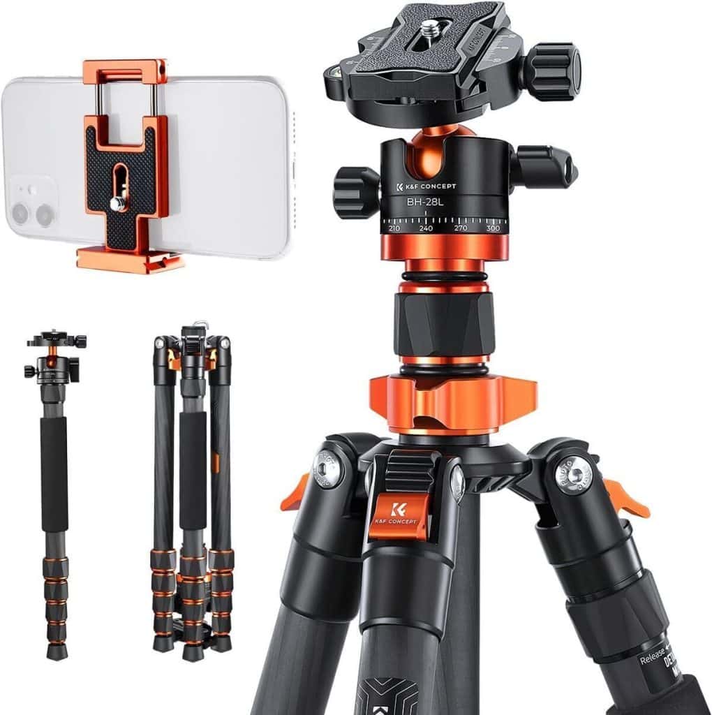 Test : trépied K&F Concept carbone D255C4, compact et polyvalent
