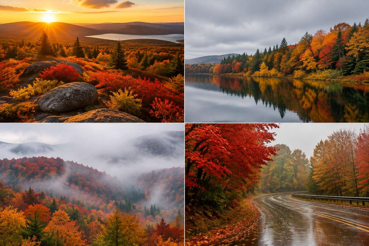 Choisir la bonne lumi&egrave;re d&rsquo;automne: soleil bas, ciel couvert, brume et pluie