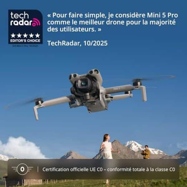 Découvrez notre test complet du DJI Mini 5 Pro, drone 4K compact et performant idéal pour les débutants avec sa télécommande DJI RC 2. Caractéristiques, prix et avis. 