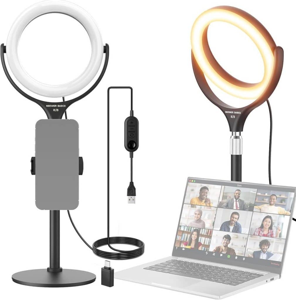 Test du neewer RL7B : l'anneau lumineux de bureau idéal pour selfies et TikTok